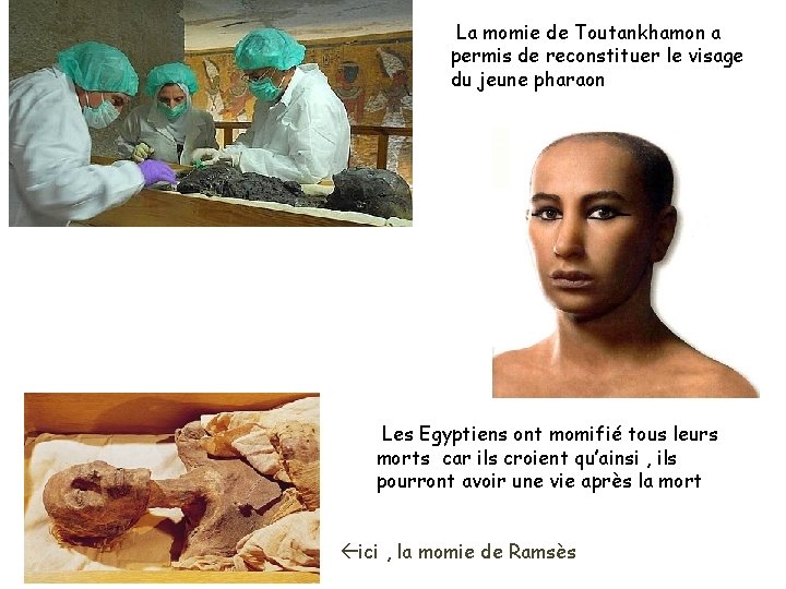 La momie de Toutankhamon a permis de reconstituer le visage du jeune pharaon Les