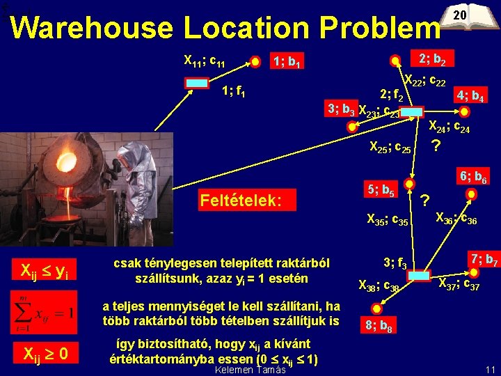 Warehouse Location Problem X 11; c 11 2; b 2 1; b 1 1;