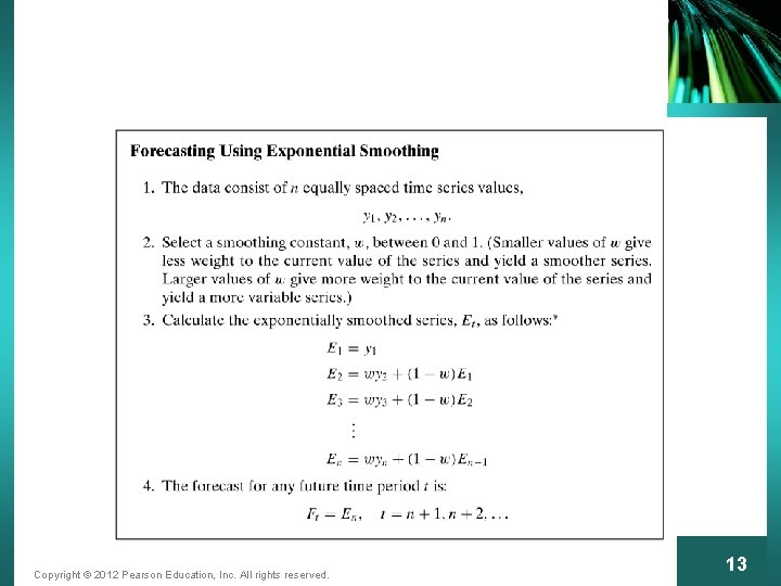 Copyright © 2012 Pearson Education, Inc. All rights reserved. 13 