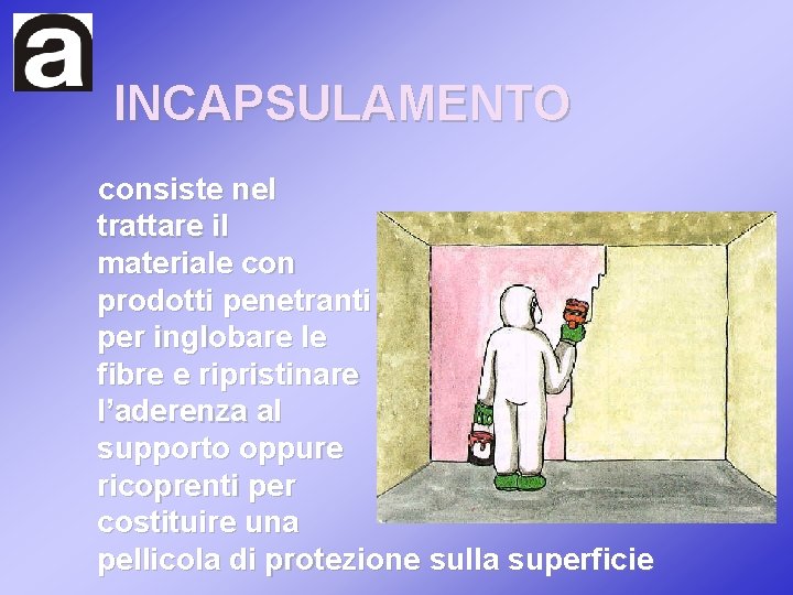 INCAPSULAMENTO consiste nel trattare il materiale con prodotti penetranti per inglobare le fibre e