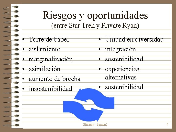 Riesgos y oportunidades (entre Star Trek y Private Ryan) • • • Torre de