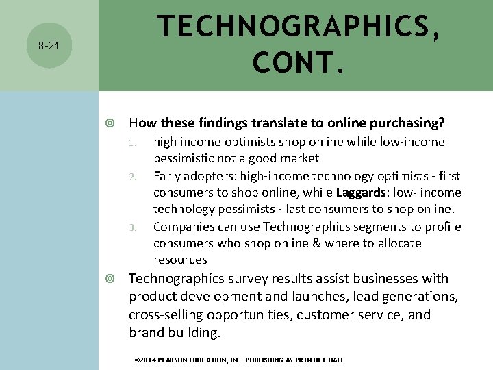 TECHNOGRAPHICS, CONT. 8 -21 How these findings translate to online purchasing? 1. 2. 3.