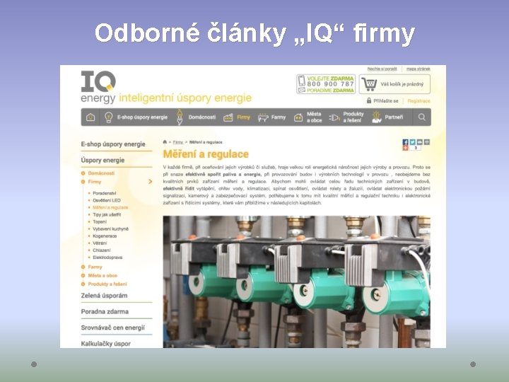 Odborné články „IQ“ firmy 