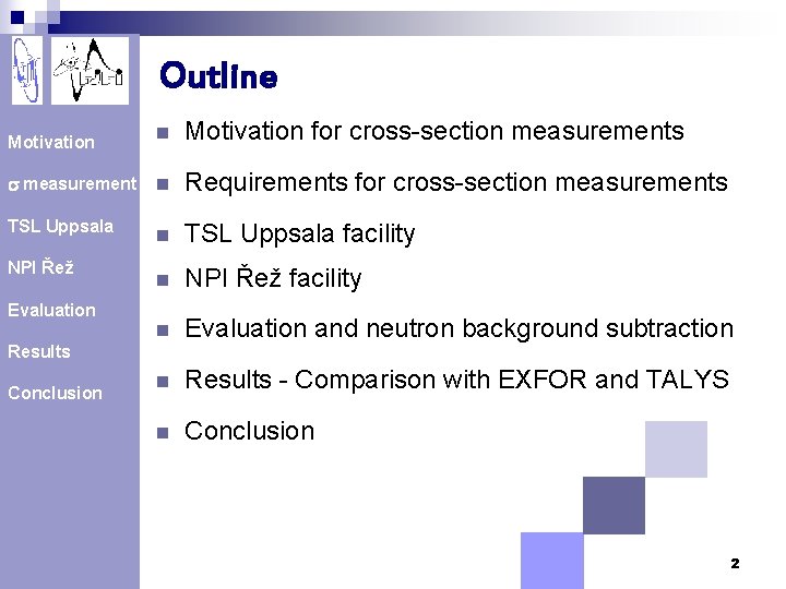 Outline Motivation n Motivation for cross-section measurements s measurement n Requirements for cross-section measurements