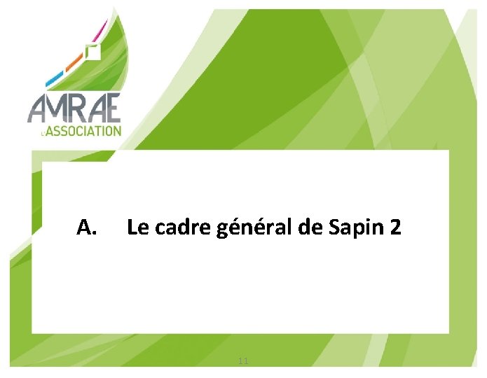 A. Le cadre général de Sapin 2 11 