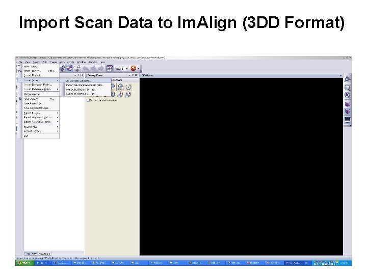 Import Scan Data to Im. Align (3 DD Format) 