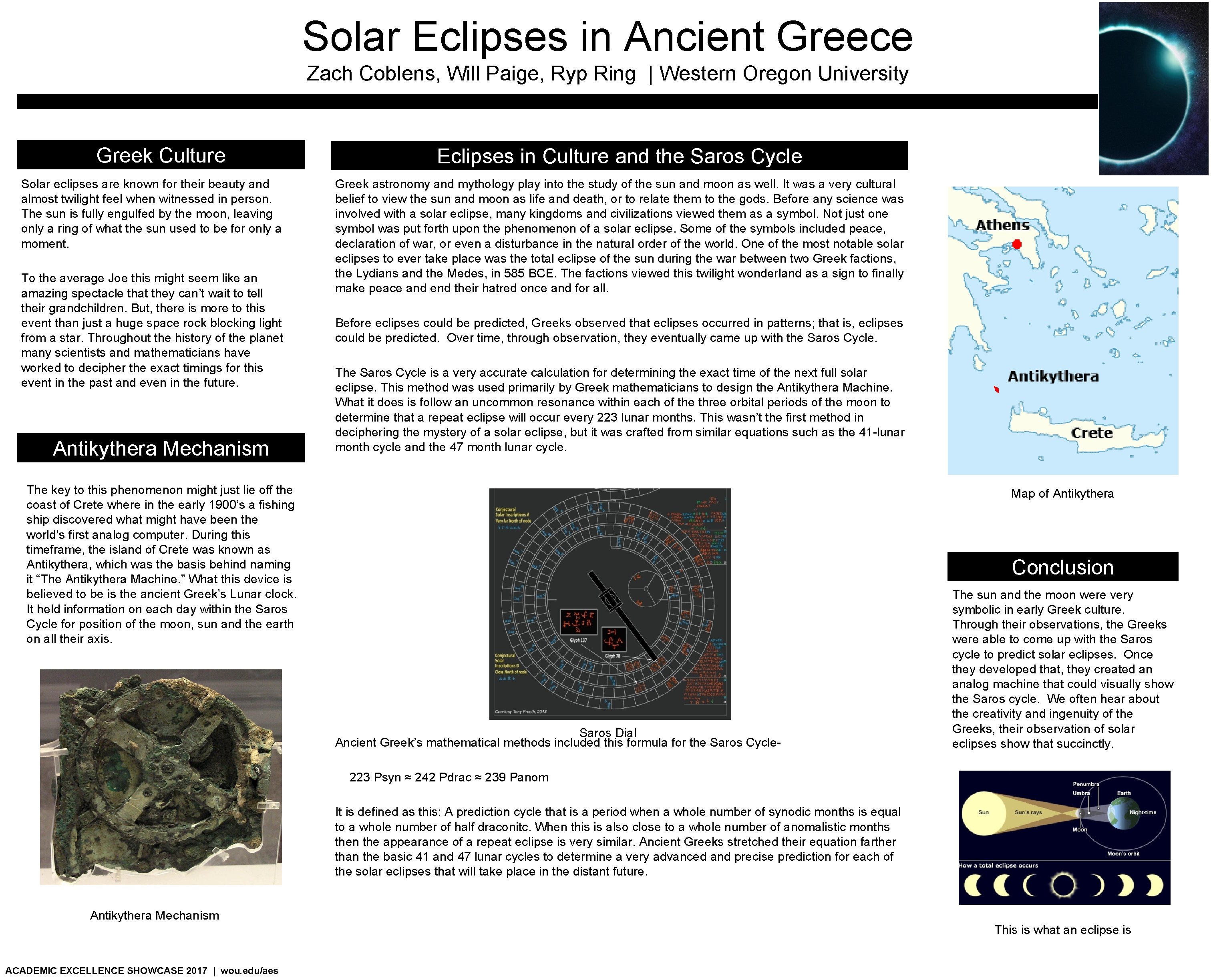 Solar Eclipses in Ancient Greece Zach Coblens, Will Paige, Ryp Ring | Western Oregon