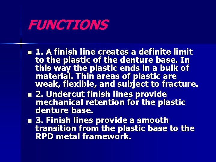 FUNCTIONS n n n 1. A finish line creates a definite limit to the