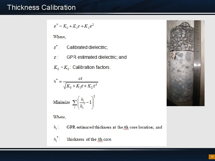 Thickness Calibration 13 