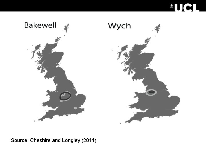 Source: Cheshire and Longley (2011) 