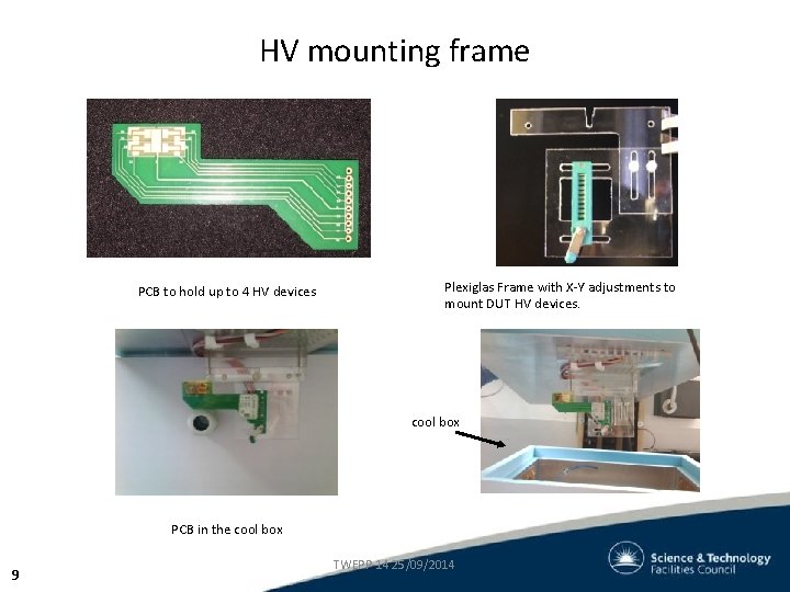 HV mounting frame PCB to hold up to 4 HV devices Plexiglas Frame with HV mounting frame PCB to hold up to 4 HV devices Plexiglas Frame with
