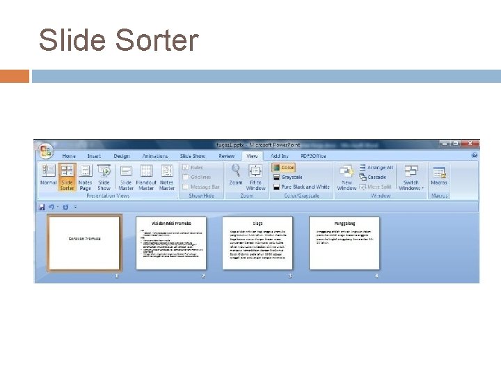 Slide Sorter 