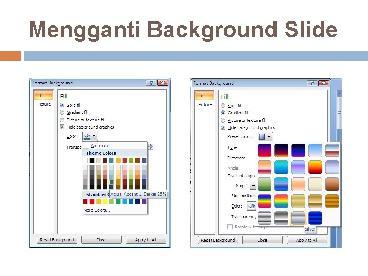 Mengganti Background Slide 