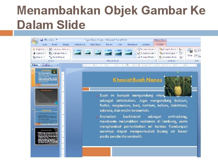 Menambahkan Objek Gambar Ke Dalam Slide 