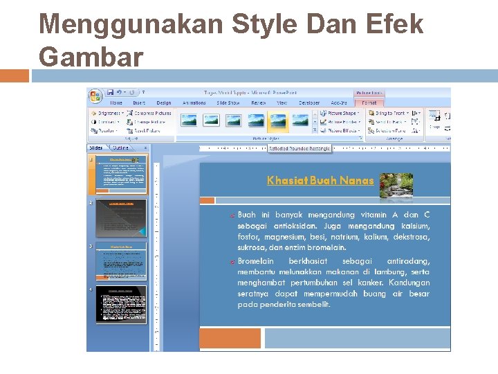 Menggunakan Style Dan Efek Gambar 