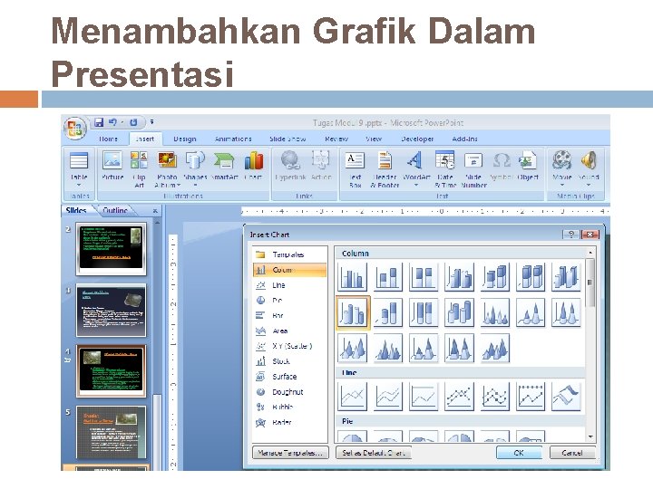 Menambahkan Grafik Dalam Presentasi 