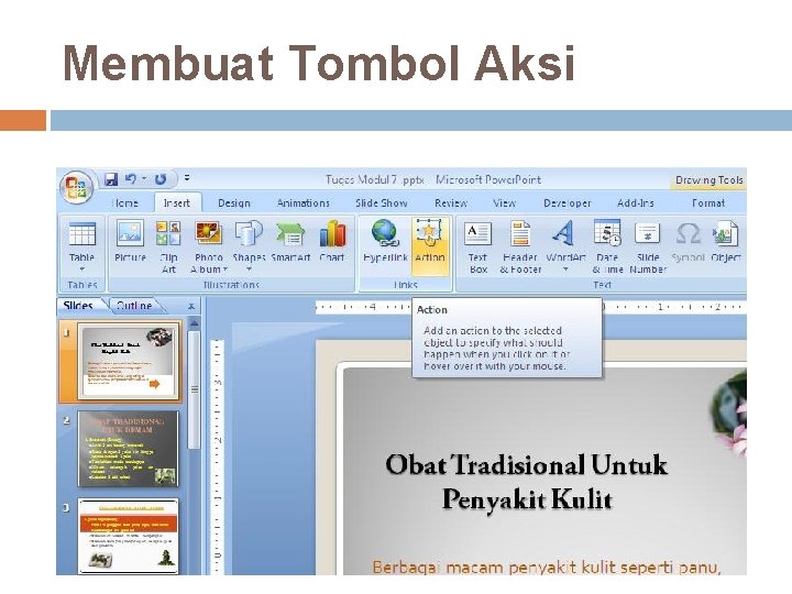 Membuat Tombol Aksi 