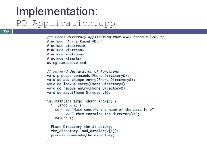 Implementation: PD_Application. cpp 156 