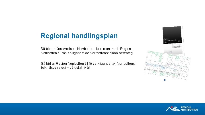 Regional handlingsplan Så bidrar länsstyrelsen, Norrbottens Kommuner och Region Norrbotten till förverkligandet av Norrbottens