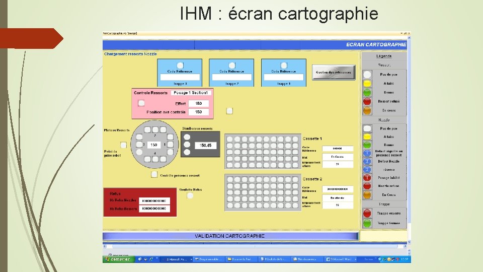 IHM : écran cartographie 