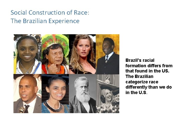 Social Construction of Race: The Brazilian Experience Brazil’s racial formation differs from that found