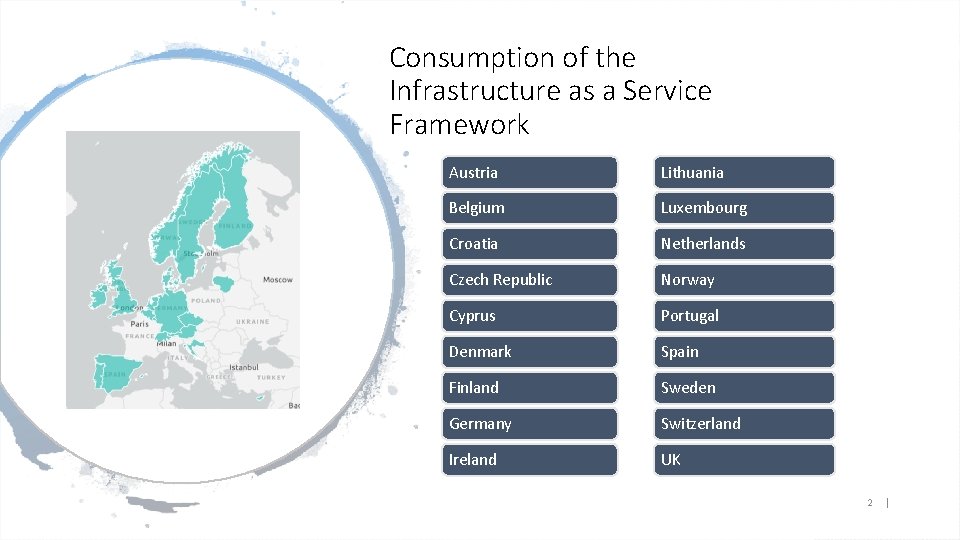 Consumption of the Infrastructure as a Service Framework Austria Lithuania Belgium Luxembourg Croatia Netherlands