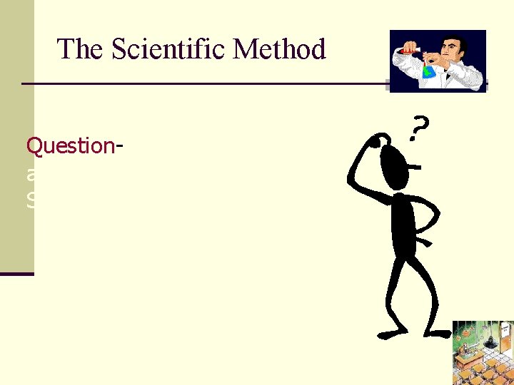 The Scientific Method Question- You ask a question about what you observe. State the