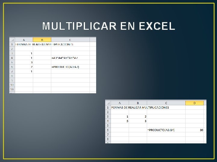 MULTIPLICAR EN EXCEL 