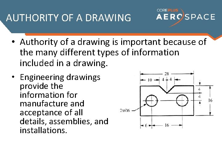 AUTHORITY OF A DRAWING • Authority of a drawing is important because of the