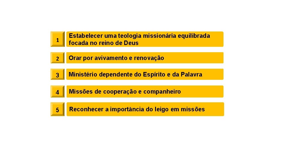 한국교회 선교발전을 위한 제안 1 Estabelecer uma teologia missionária equilibrada focada no reino de