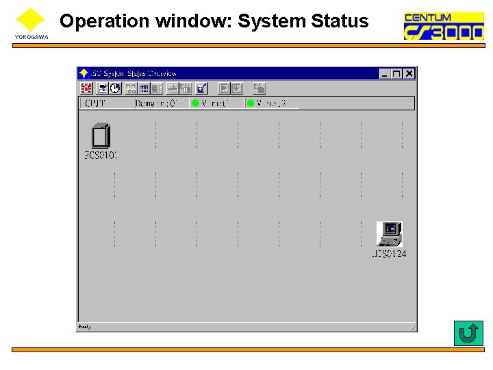 Operation window: System Status YOKOGAWA 
