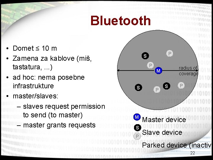 Bluetooth • Domet ≤ 10 m • Zamena za kablove (miš, tastatura, . .