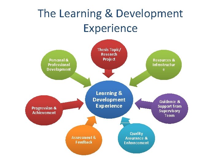 The Learning & Development Experience Thesis Topic/ Research Project Personal & Professional Development Progression