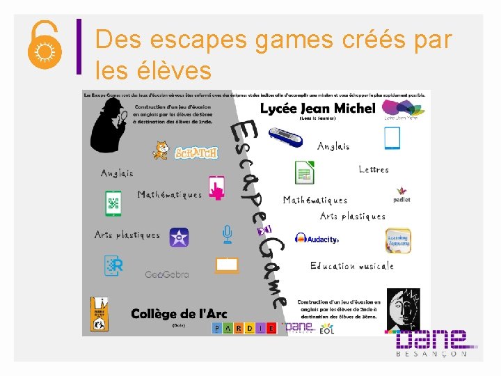 Des escapes games créés par les élèves 