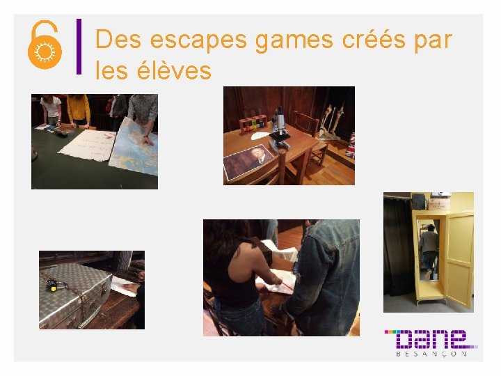 Des escapes games créés par les élèves 