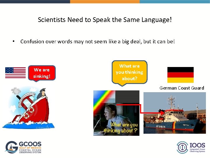 Scientists Need to Speak the Same Language! • Confusion over words may not seem