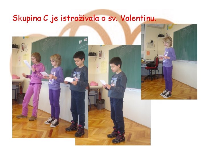 Skupina C je istraživala o sv. Valentinu. 