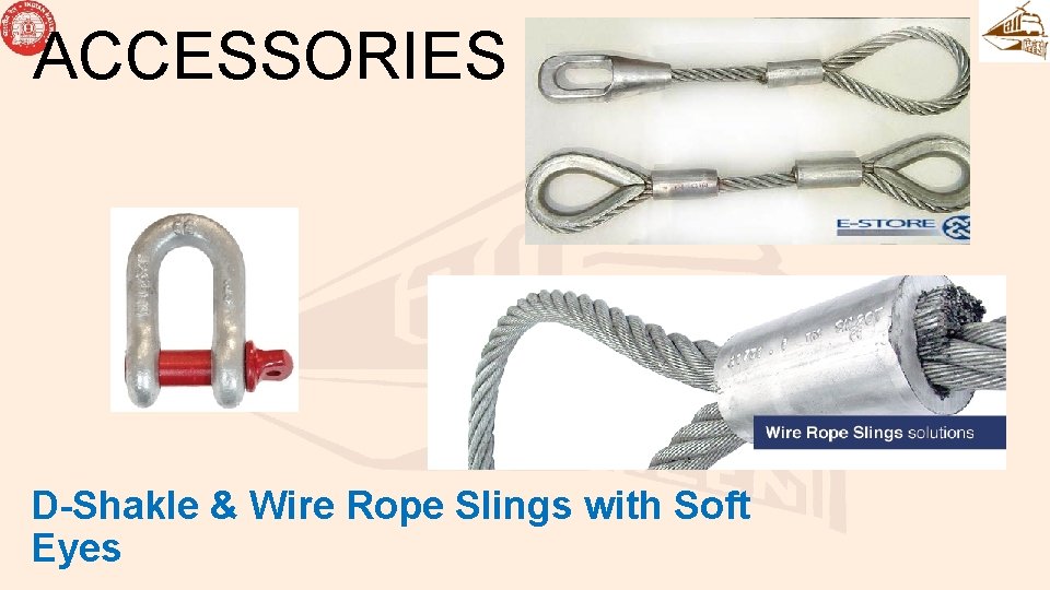 ACCESSORIES D-Shakle & Wire Rope Slings with Soft Eyes 
