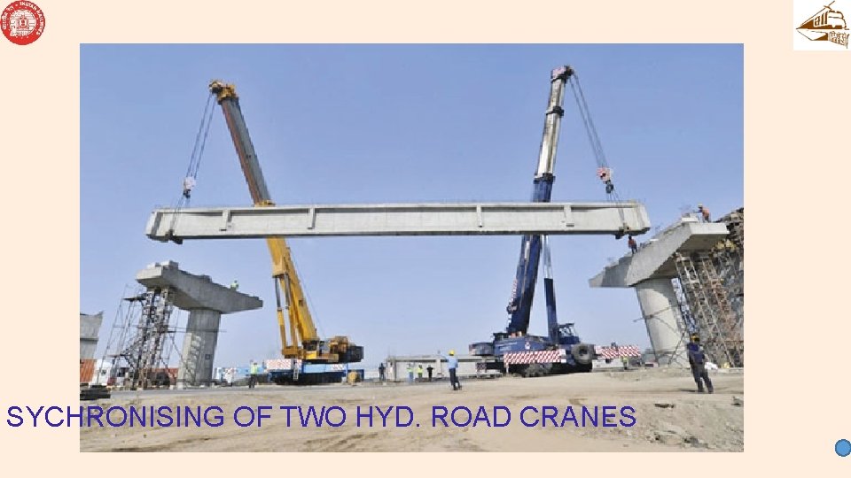SYCHRONISING OF TWO HYD. ROAD CRANES 