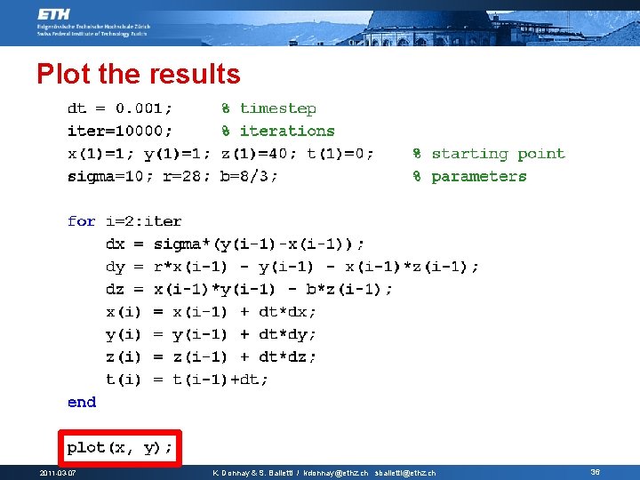 Plot the results 2011 -03 -07 K. Donnay & S. Balietti / kdonnay@ethz. ch