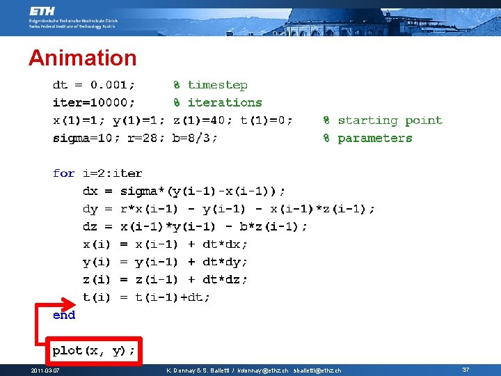 Animation 2011 -03 -07 K. Donnay & S. Balietti / kdonnay@ethz. ch sbalietti@ethz. ch