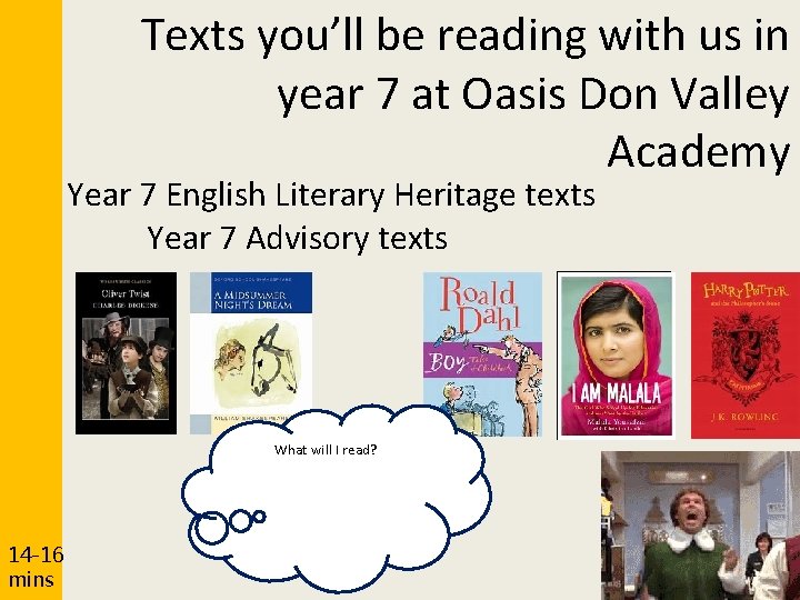 Texts you’ll be reading with us in year 7 at Oasis Don Valley Academy