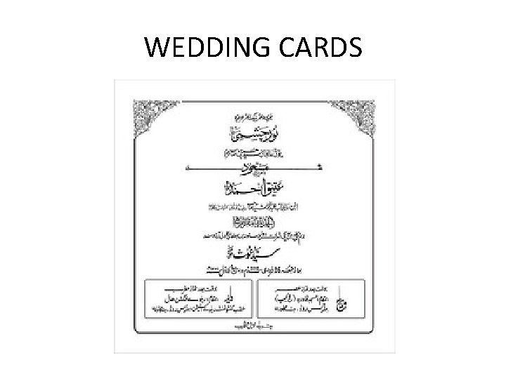 WEDDING CARDS 