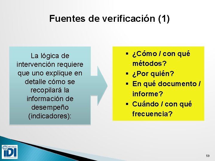 Fuentes de verificación (1) La lógica de intervención requiere que uno explique en detalle