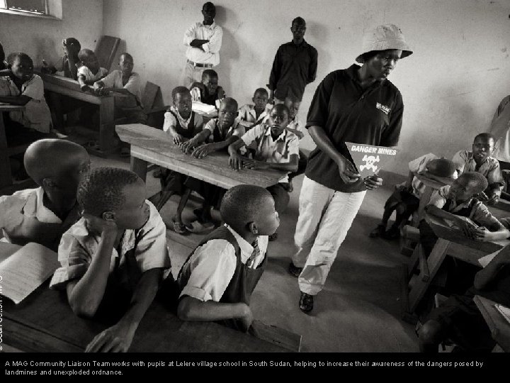 A MAG Community Liaison Team works with pupils at Lelere village school in South