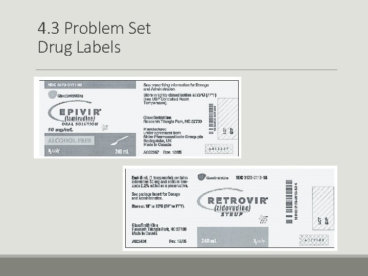 4. 3 Problem Set Drug Labels 