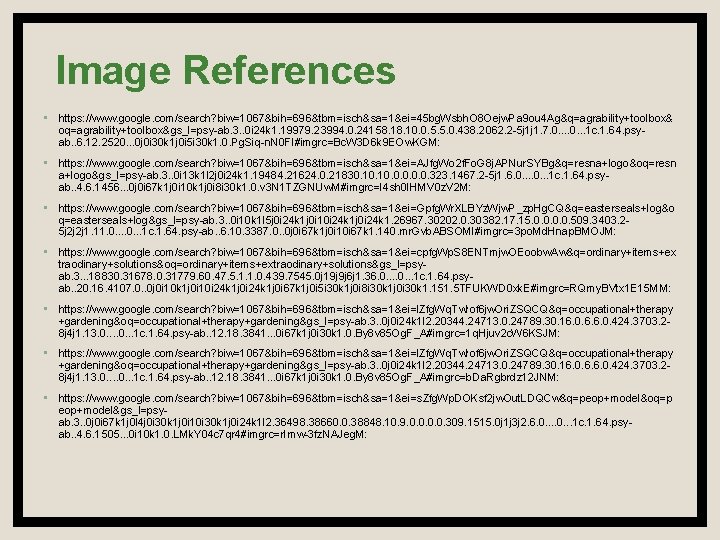 Image References • https: //www. google. com/search? biw=1067&bih=696&tbm=isch&sa=1&ei=45 bg. Wsbh. O 8 Oejw. Pa