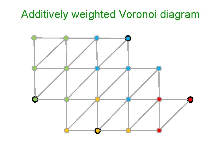 Additively weighted Voronoi diagram 