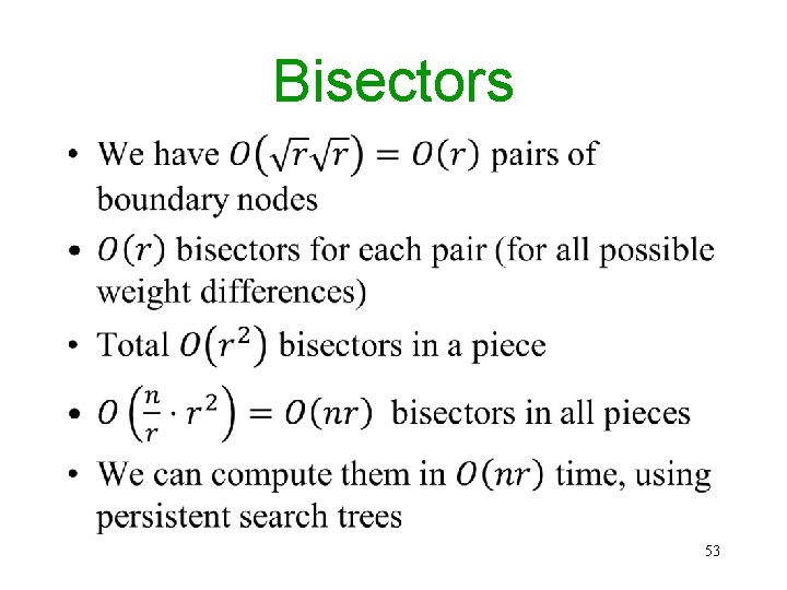 Bisectors • 53 