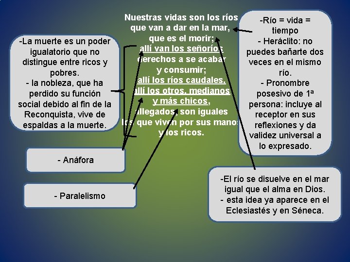 Nuestras vidas son los ríos que van a dar en la mar, que es